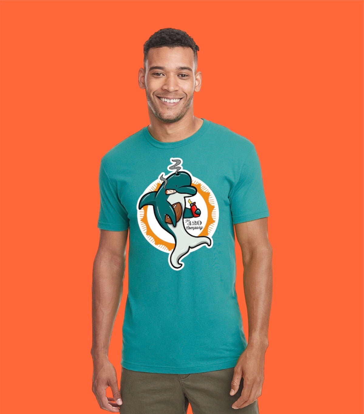 420 Phins Teal Tee